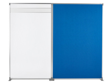 magnetoplan Cloison de séparation, en textile, bleu, cadre