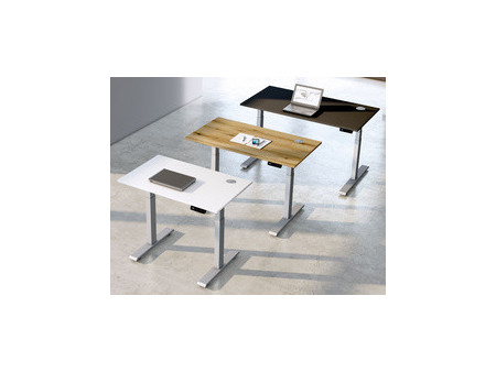 kerkmann Bureau assis-debout Smart Office, blanc/argent