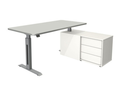 kerkmann Poste de travail complet Move 1 Style, gris clair