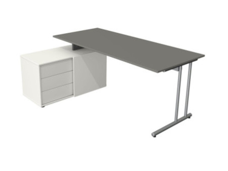 kerkmann Poste de travail complet Start Up, graphite