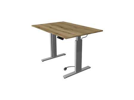 kerkmann Table de bureau assis-debout Move 3 tube, chêne