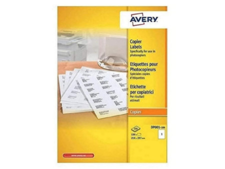 AVERY Etiquette pour photocopieur, 210 x 297 mm, blanc