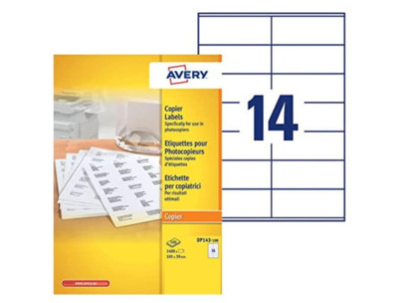 AVERY Etiquette pour photocopieur, 105 x 39 mm, blanc