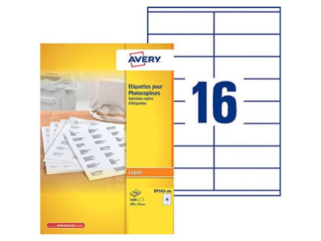 AVERY Etiquette pour photocopieur, 105 x 35 mm, blanc