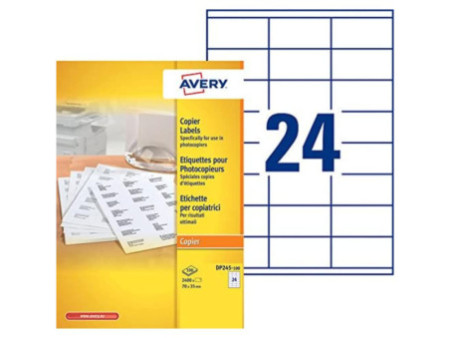 AVERY Etiquette pour photocopieur, 70 x 35 mm, blanc