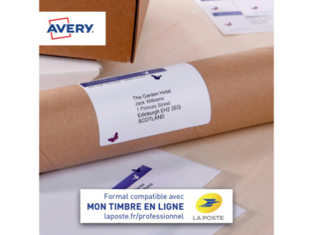 AVERY Etiquette d'adresse jet d'encre, 63,5 x 38,1 mm, blanc