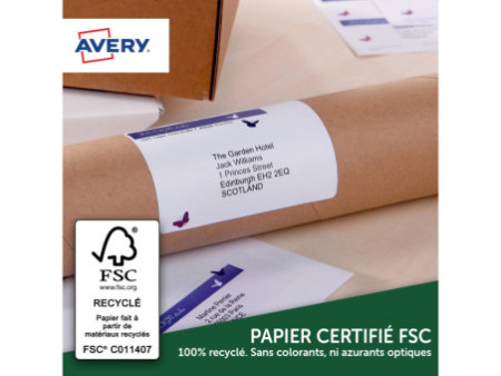 AVERY Etiquette d'adresse jet d'encre, 63,5 x 38,1 mm, blanc
