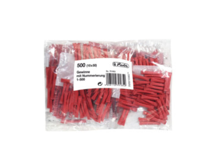 herlitz Billets gagnants, numérotés de 1-500, rouge