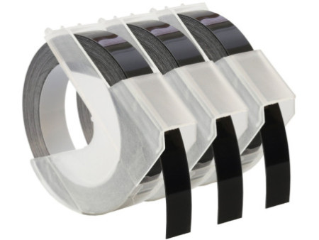 DYMO Ruban d'estampage 3D, 9 mm x 3 m, noir