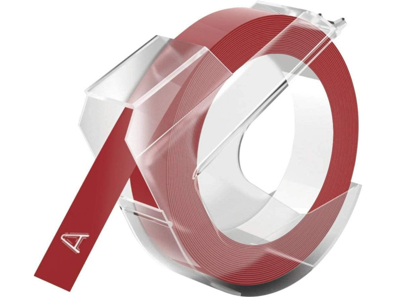 DYMO Ruban d'estampage 3D, 9 mm x 3 m, rouge