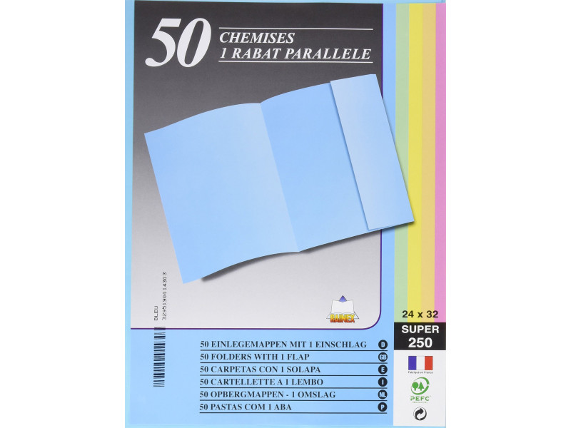 EXACOMPTA Chemise SUPER 250, A4, bleu clair