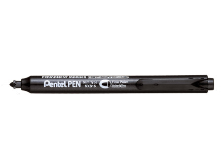 Pentel Marqueur permanent NXS15, rétractable, noir