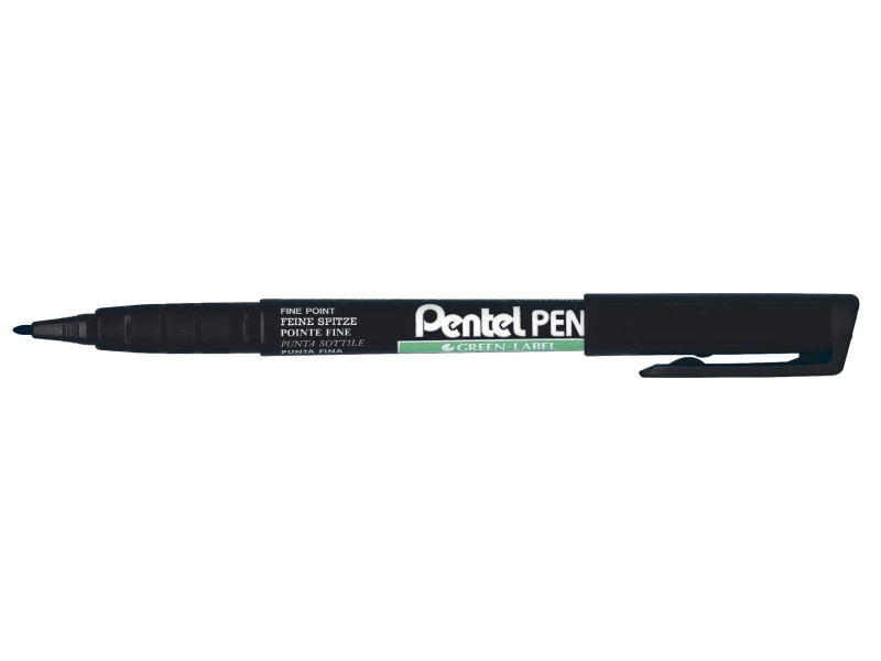 Pentel Marqueur permanent GREEN-LABEL NMS50, noir