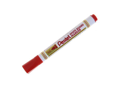 Pentel Marqueur pour tableau blanc MW85, pointe ogive, rouge