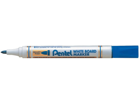 Pentel Marqueur pour tableau blanc MW85, pointe ogive, bleu