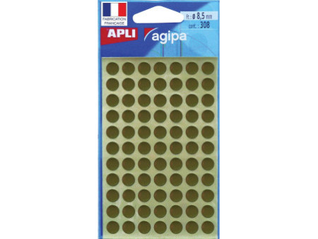 APLI Pastille de signalisation, diamètre: 8 mm, or