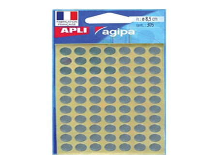 APLI Pastille de signalisation, diamètre: 8 mm, argent