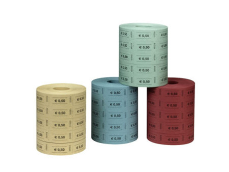 herlitz Rouleau de tickets-valeur, 0,50 Euro, 100 tickets
