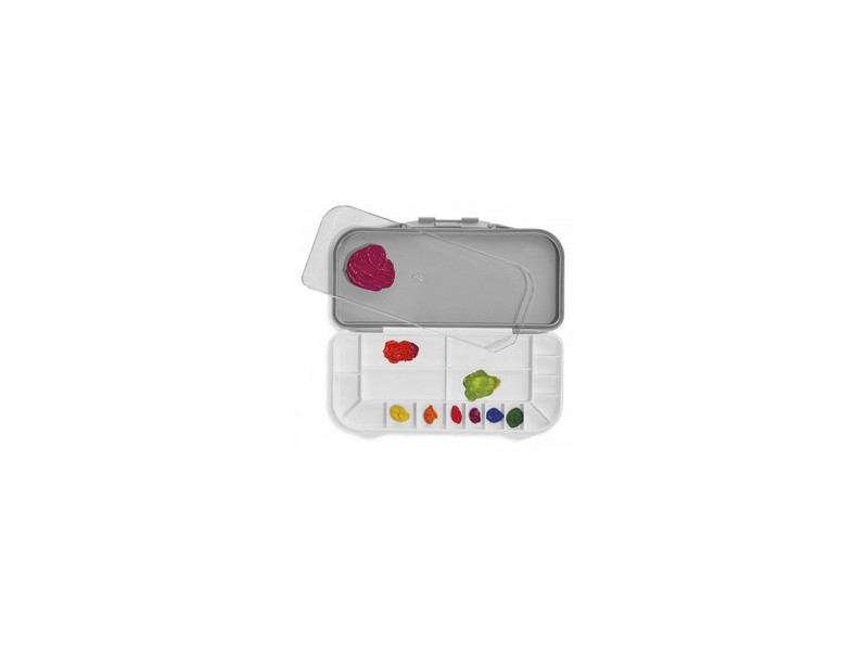 deflecto Palette avec couvercle, gris / blanc