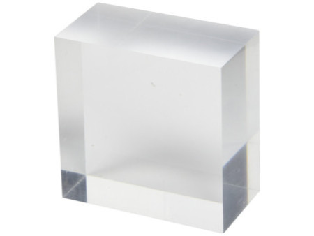 deflecto Bloc d'acrylique, 100 x 100 x 50 mm, transparent