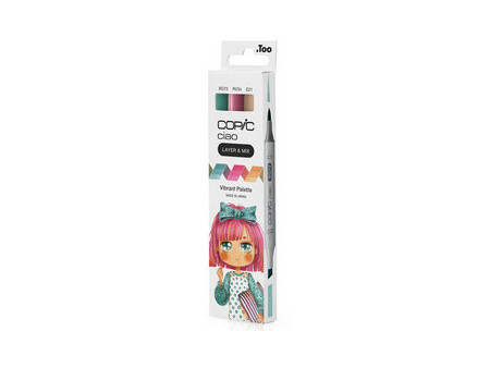 COPIC Marqueur ciao, set de 3 'Vibrant Palette'