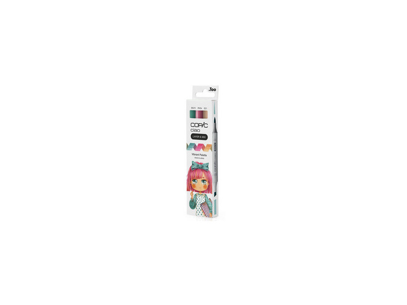 COPIC Marqueur ciao, set de 3 'Vibrant Palette'