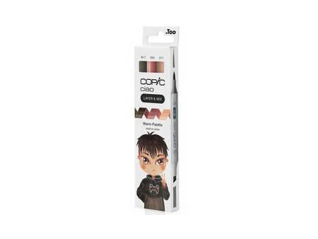 COPIC Marqueur ciao, set de 3 'Warm Palette'