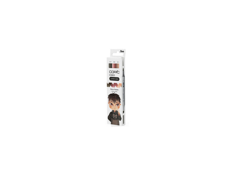 COPIC Marqueur ciao, set de 3 'Warm Palette'