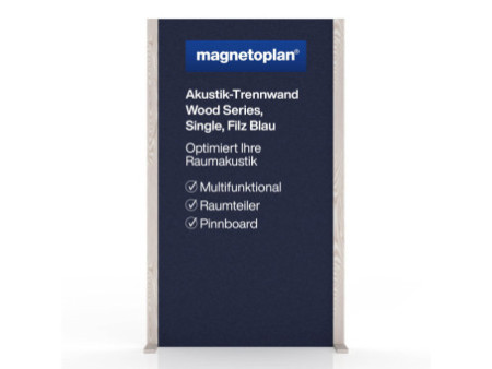 magnetoplan Cloison acoustique Wood Series, single, bleu