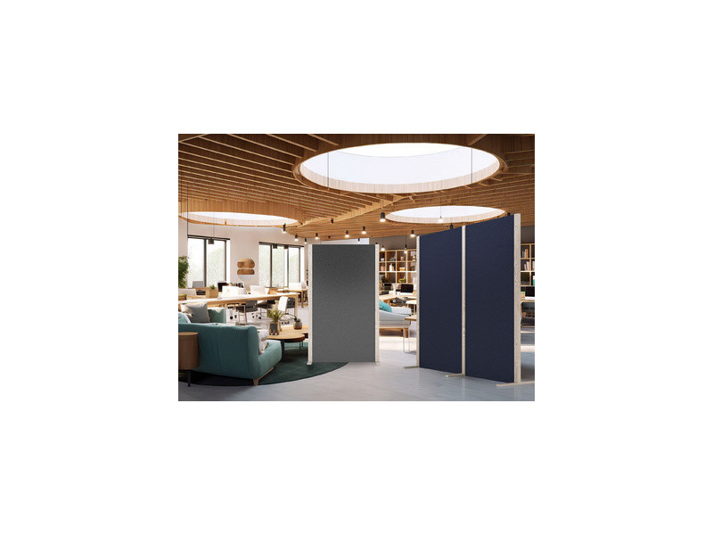 magnetoplan Cloison acoustique Wood Series, double, gris