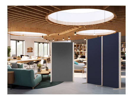 magnetoplan Cloison acoustique Wood Series, cube, bleu