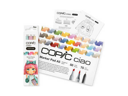 COPIC Marqueur ciao 'LAYER & MIX Manga Starter Set', Vibrant