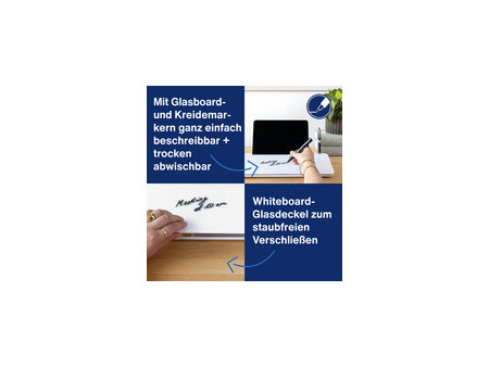 magnetoplan Organiseur de bureau Glasboard, blanc