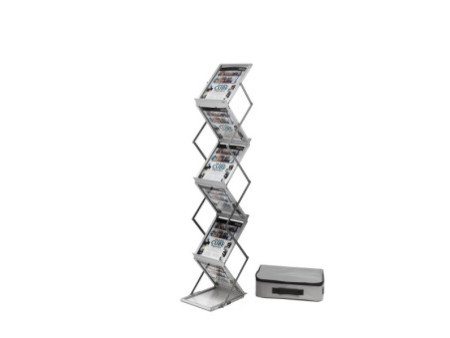 deflecto Porte-brochures A4, pliable, 6 compartiments