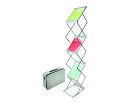 deflecto Porte-brochures A4, pliable, 6 compartiments