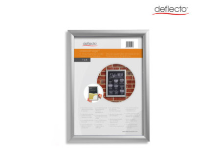 deflecto Cadre photo/affiche, A4, argent anodisé