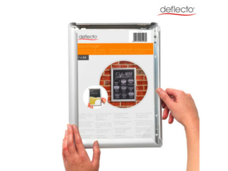 deflecto Cadre photo/affiche, A5, argent anodisé