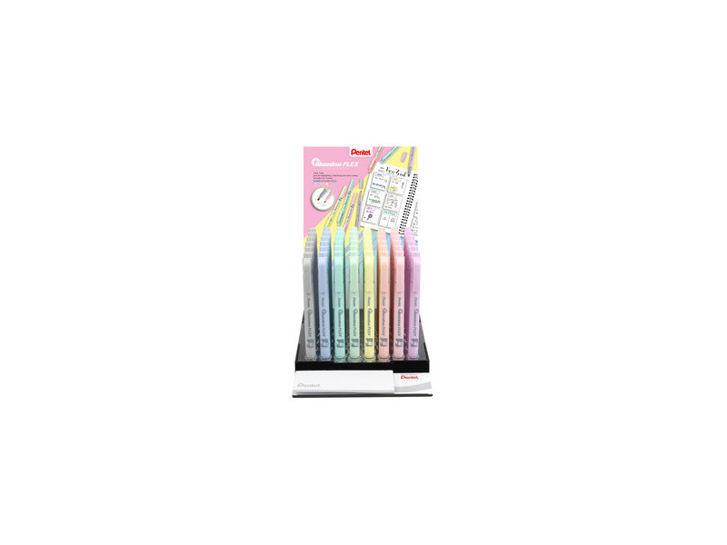 Pentel Surligneur Illumina Flex Pastel, présentoir de 48
