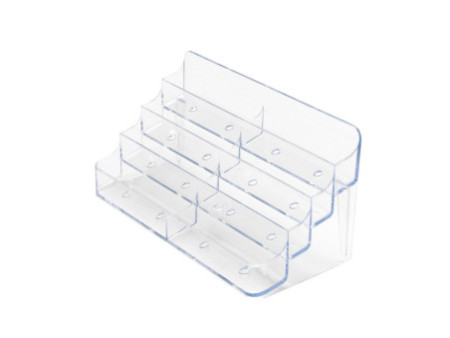 deflecto Porte-cartes de visite, 8 compartiments,transparent