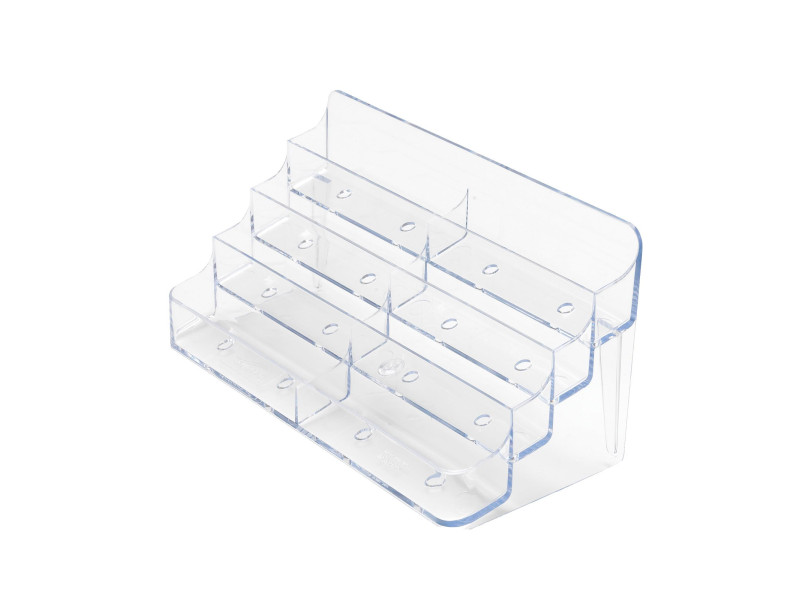 deflecto Porte-cartes de visite, 8 compartiments,transparent