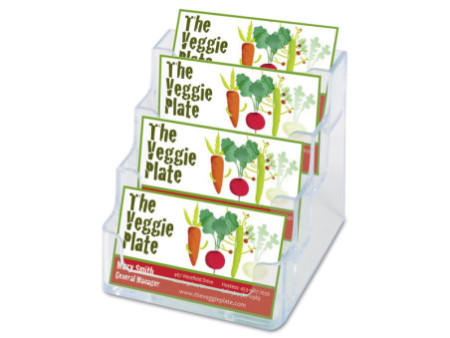 deflecto Porte-cartes de visite, 4 compartiments,transparent