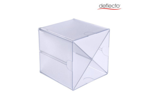 deflecto Boîte de rangement Cube, 4 casiers, cristal