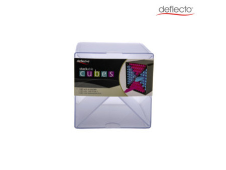 deflecto Boîte de rangement Cube, 4 casiers, cristal