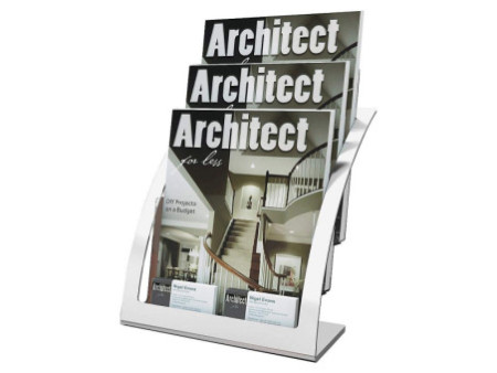 deflecto Porte-brochures Contemporary, A4, argent