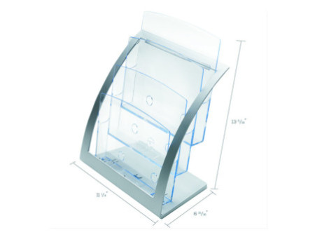deflecto Porte-brochures Contemporary, A4, argent