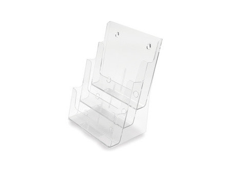 deflecto Porte-brochures, 1/3 A4 portrait, 3 compartiments