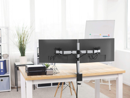 DURABLE Support SELECT pour 2 écrans, pince