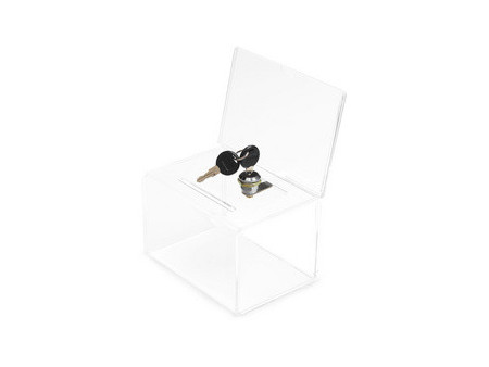 deflecto Urne promotionnelle, en acrylique, verrouillable