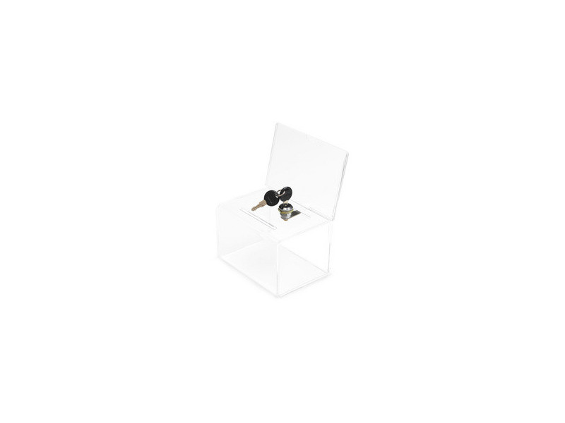 deflecto Urne promotionnelle, en acrylique, verrouillable