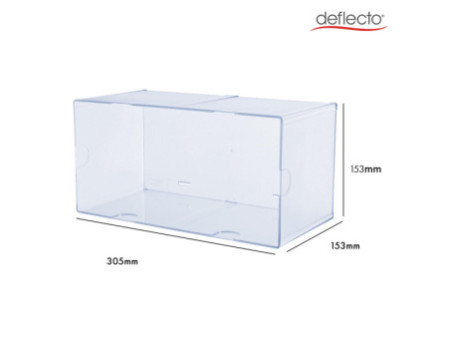 deflecto Boîte de rangement Cube Double, transparent